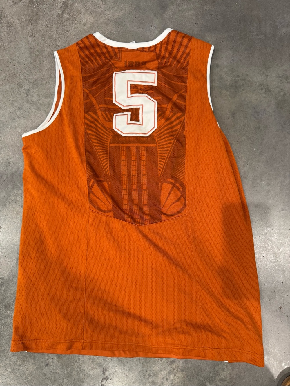 Nike Men's Texas Basketball Jersey - White Trim on Burnt Orange - Picture 2 of 3
